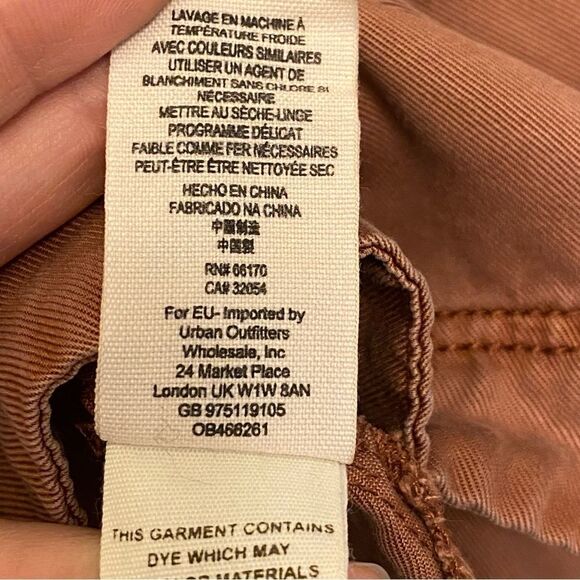 Free People Under Your Spell 100% Tencel orange long sleeve lace up blouse Top L - Picture 9 of 13